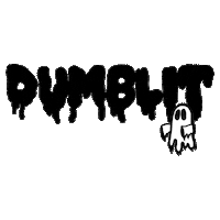dumblitinc ghost logo lit logo dumblit dumb lit Sticker
