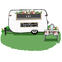 parkedprosecco mobile wine trailer weddings Sticker