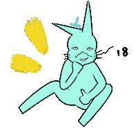 Rabbit Wow Sticker
