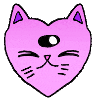 Alien Cat Sticker by Hiss Art