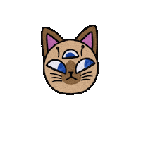 Siamese Cat Cats Sticker by Hiss Art