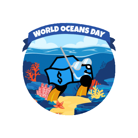 World Oceans Day Sticker by Wheelzy
