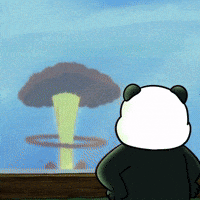 Dramatic Moment Cartoon Explosion GIF by Kanpai Pandas