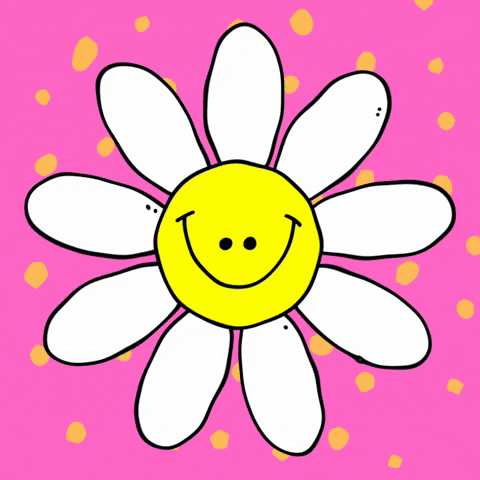 nikkidoodles457 giphygifmaker smile retro daisy GIF