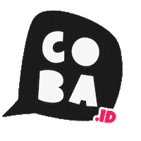 cobamedia logo hitam banget cocok Sticker