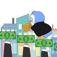 Money Invest Sticker by Pudgy Penguins