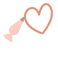 Heart Piping Sticker