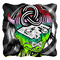 Tired Monster Sticker