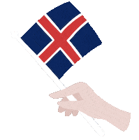 Icelandic Flag Sticker by Helga Valdis   #krotdagsins