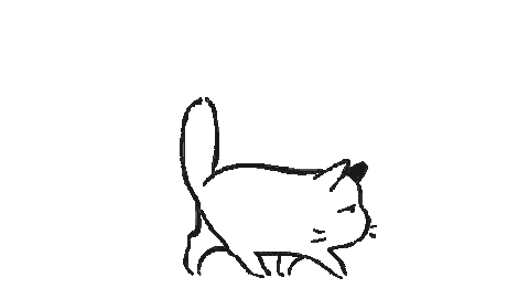 tired cat STICKER