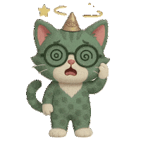 Confused Cute Cat Sticker