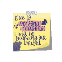 stuffxsav drinking drunk alcohol handwriting Sticker