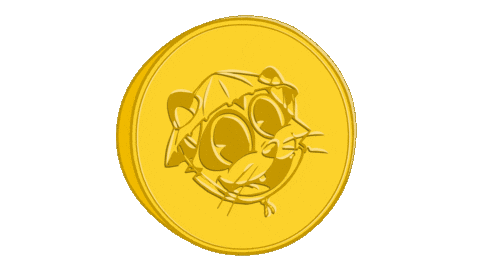 Coin Tanuki Sticker