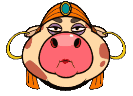Fortune Teller Cow Sticker by match masters