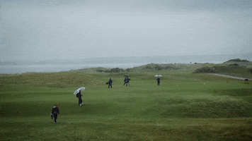 Golfing Rainy Day GIF by Northwestern Athletics