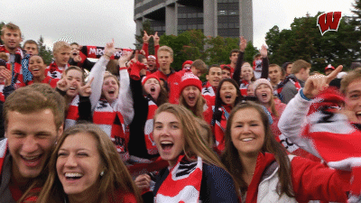 Happy The Colony GIF by Wisconsin Badgers