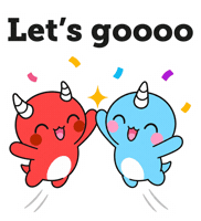 Excited Sticker Sticker by Naru Naru