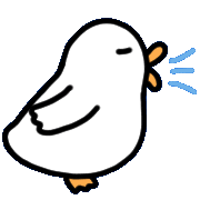 Weishasha duck wind breathe blow Sticker