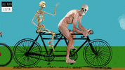 Skull Bicycle GIF by joelremygif