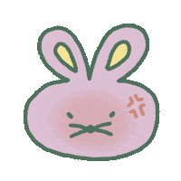 doodoez angry red mad rabbit Sticker