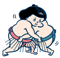 Sumo 相撲 Sticker by 学研の絵本
