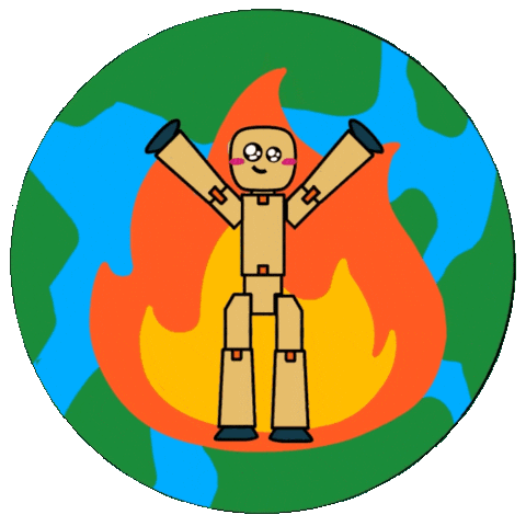 This Is Fine Sticker by Stikbot
