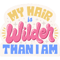 Bad Hair Day Lettering Sticker by cebrazul
