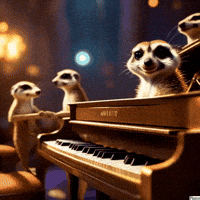 Cats Piano GIF by Gallery.fm