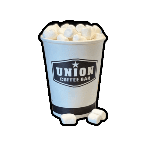 UnionCoffeeBar giphygifmaker union hot chocolate marshmallows Sticker