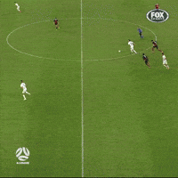 brisbaneroar football goal shot almost GIF