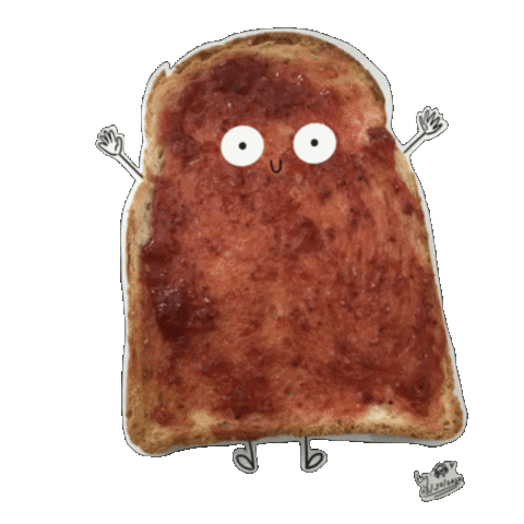 Breakfast Toast Sticker by YogaPlus, Inc.