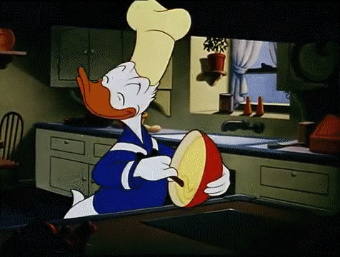 Donald Duck Cooking GIF