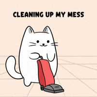 White Cat Oops GIF by MESA My Emotional Support Animal