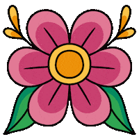 Pink Flower Sticker