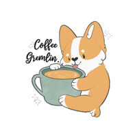 Dog Coffee Sticker