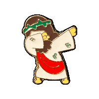 pinnedpins jesus dab christian pin Sticker