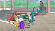 cleaning vacuum GIF by BoJack Horseman