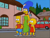 dragging bart simpson GIF