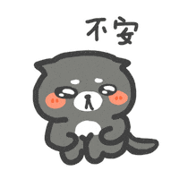Nervous Cute Cat Sticker