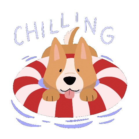Dog Chilling Sticker