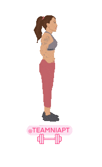 Fitness Squat Sticker by Team Nia PT