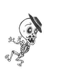 skeletitos halloween walking walk skeleton Sticker