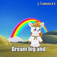 Rainbow Rain GIF by Llamaozi