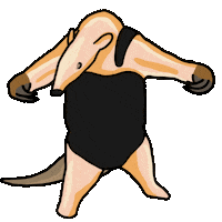 Anteater Tamandua Sticker by wrsartist
