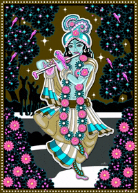 GundicaArt india meditation flute krishna GIF