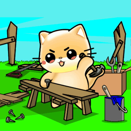 Cat Building GIF by Mochimons