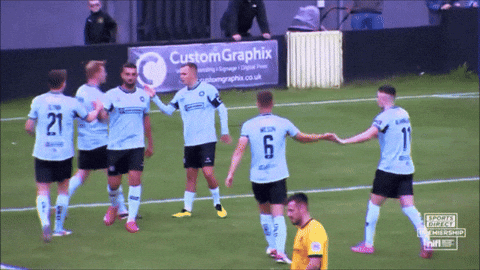 Congratulations High Fives GIF by Cliftonville Football Club