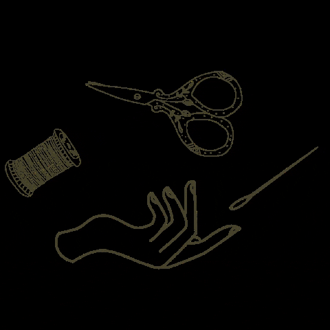 threadedbytatum giphygifmaker thread sewing scissors GIF