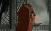beauty and the beast sigh GIF