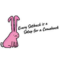 Rabbit Comeback Sticker by Mindline.sg